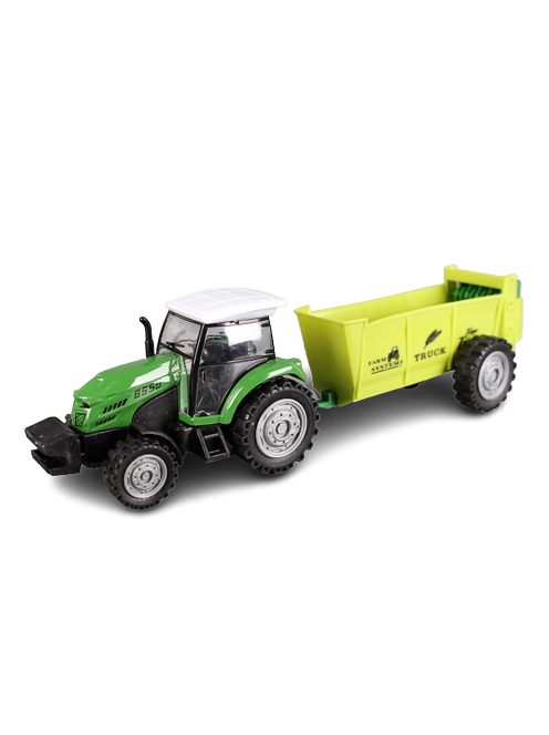 Tractor și remorcă verde pentru copii